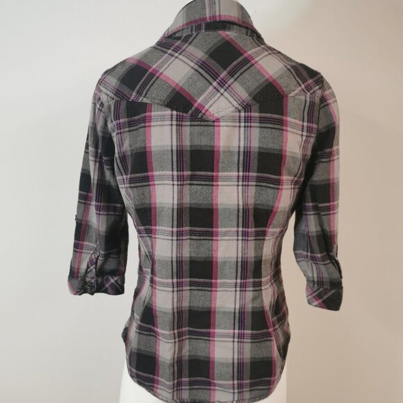 MUDD Girls Plaid Top - Picture 3 of 4